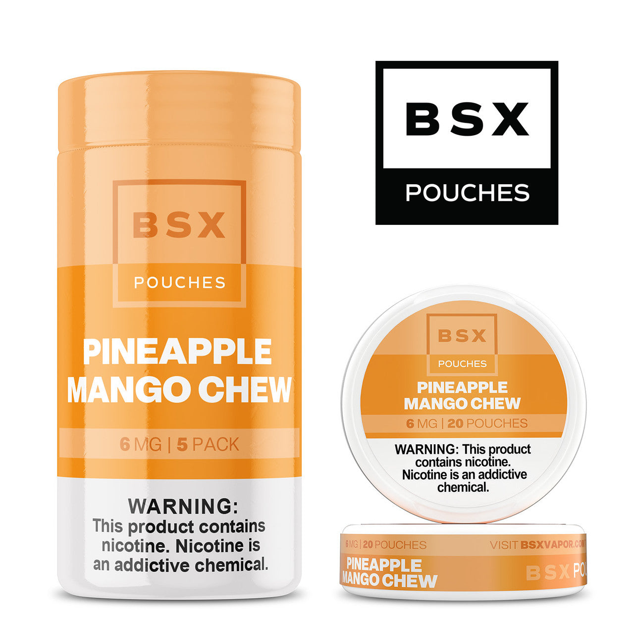 BSX Nicotine Pouches - Pineapple Mango Chew