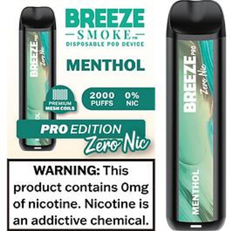 Breeze Pro 0% Disposable - Menthol
