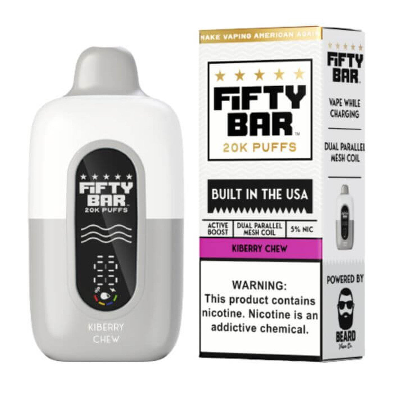 Fifty Bar 20K Disposable - Kiberry Chew