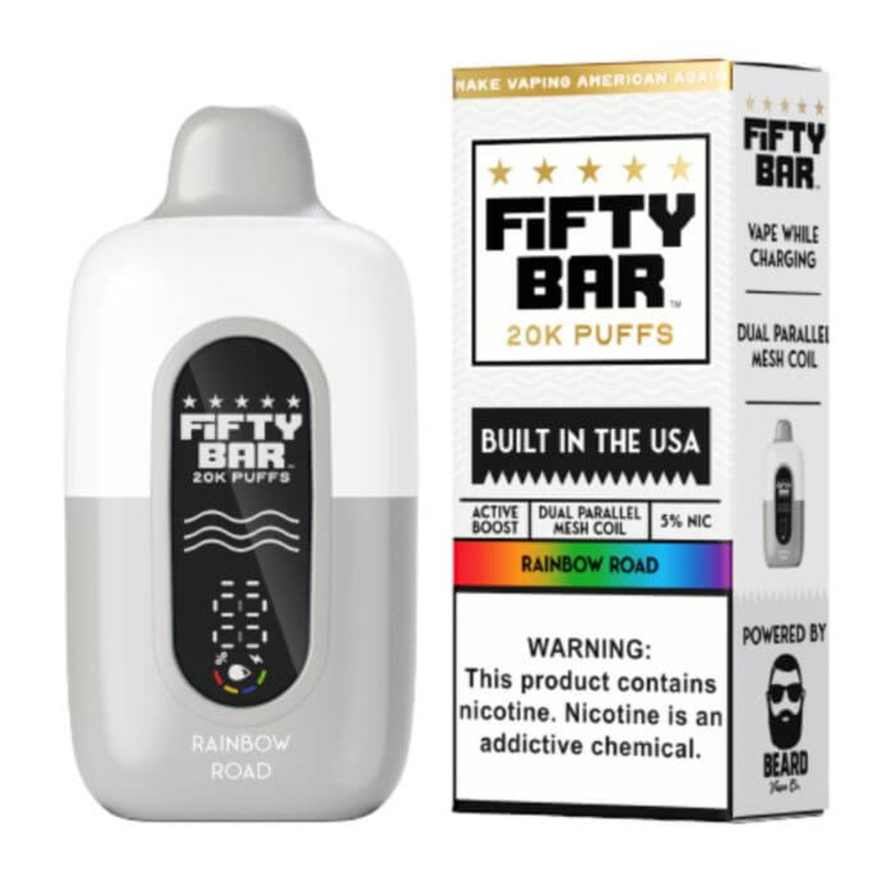 Fifty Bar 20K Disposable - Rainbow Road