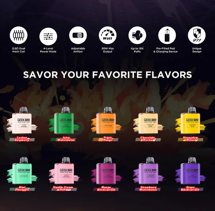 Geek Bar 911 GT 16K Pod Vape