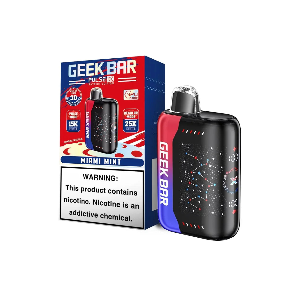 Geek Bar Pulse X 25K Disposable - Miami Mint (Patriotic Edition)