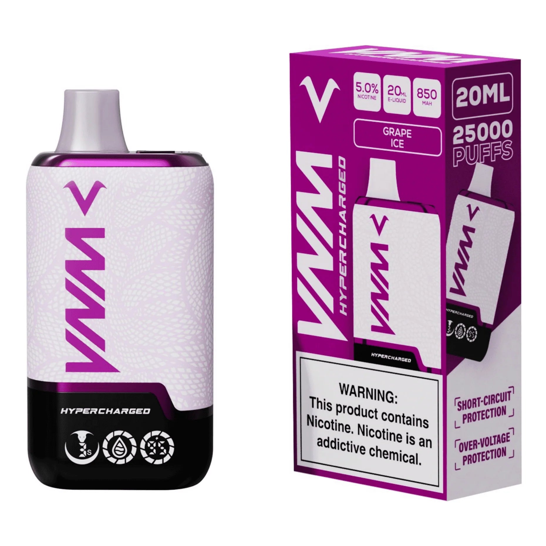VNM Hypercharged VM25000 - Grape Ice