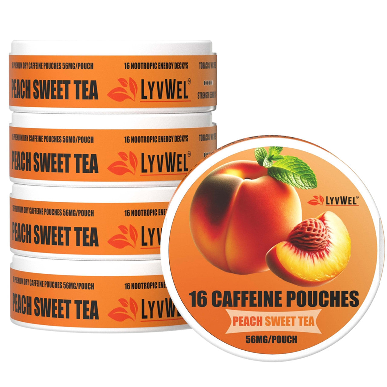 LYVWEL Caffeine Pouches - Peach Sweet Tea