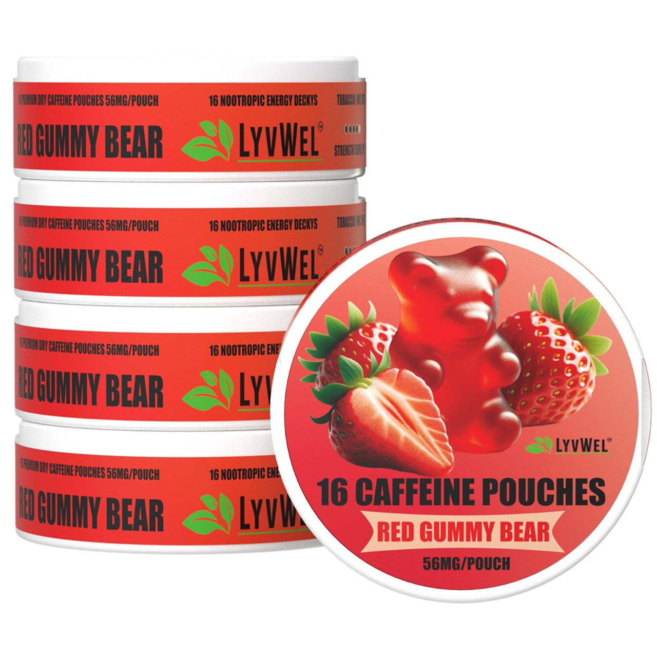LYVWEL Caffeine Pouches - Red Gummy Bear