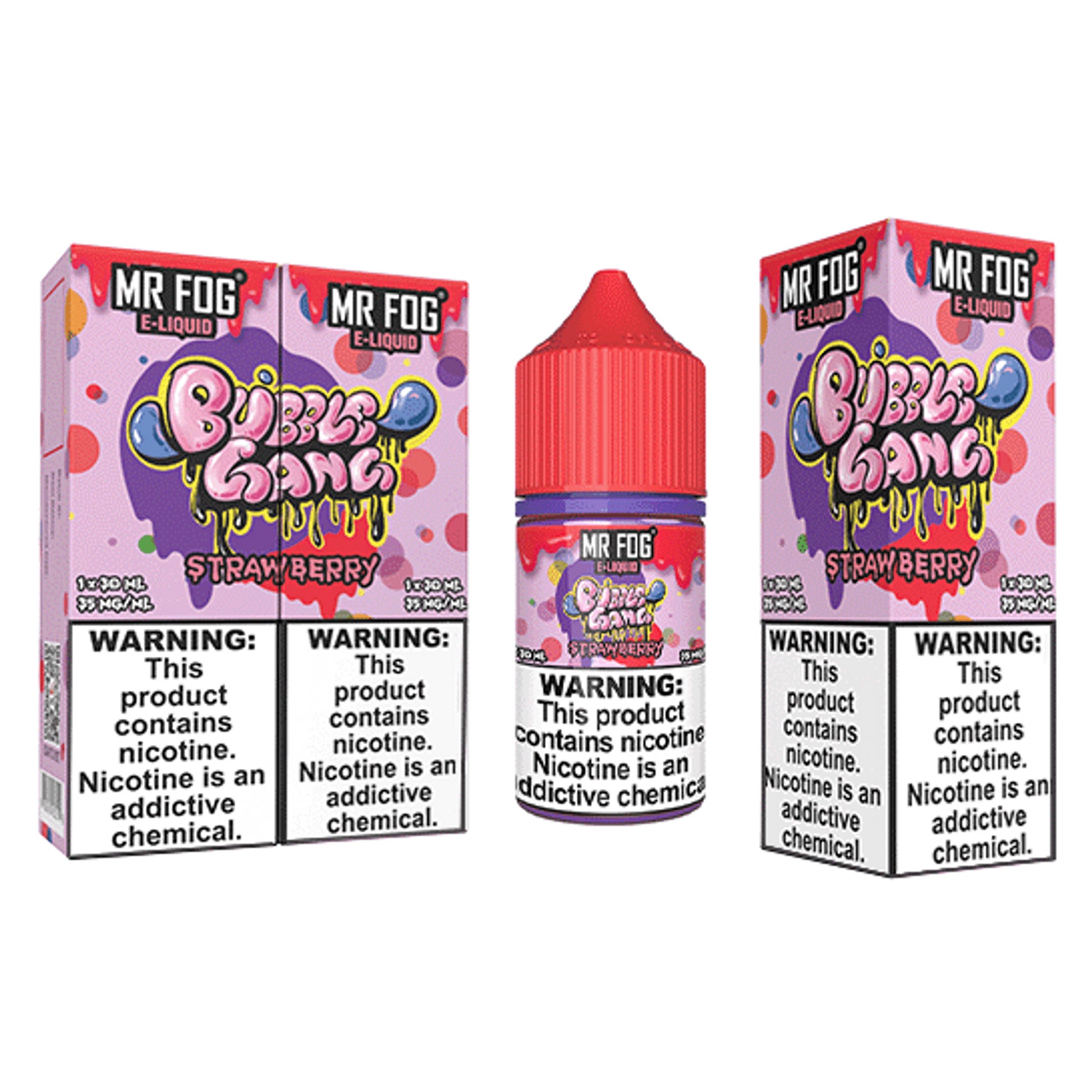 MR FOG E-LIQUID BUBBLE GANG 30ML - Strawberry