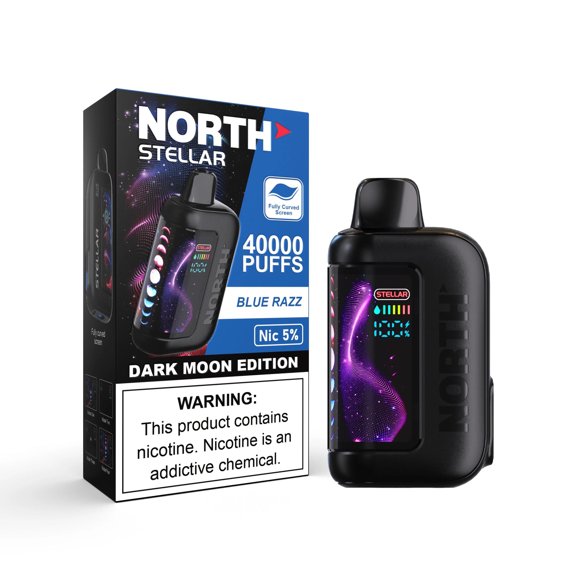 North Stellar 40K Dark Moon Edition Vape - Blue Razz