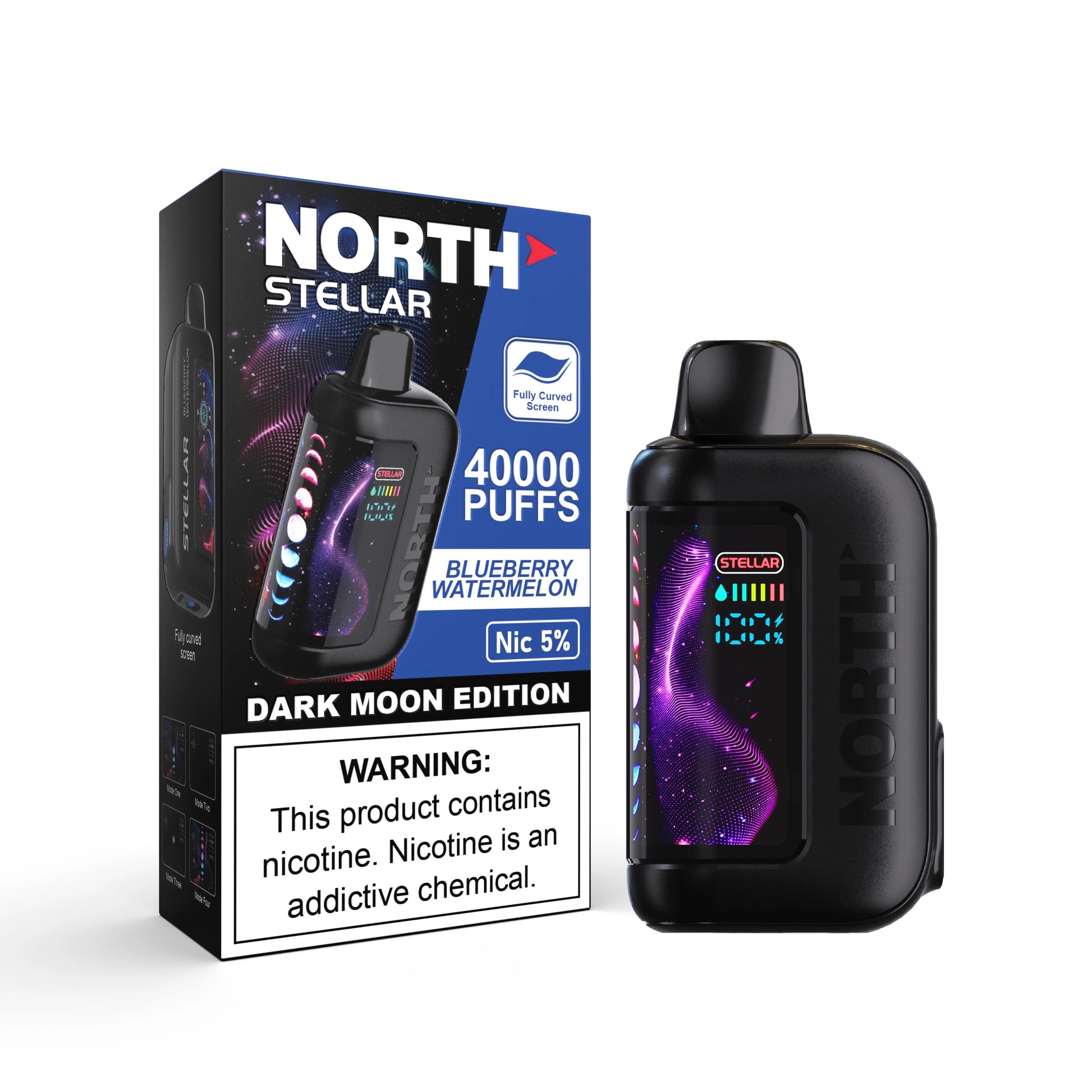 North Stellar 40K Dark Moon Edition Vape - Blueberry Watermelon