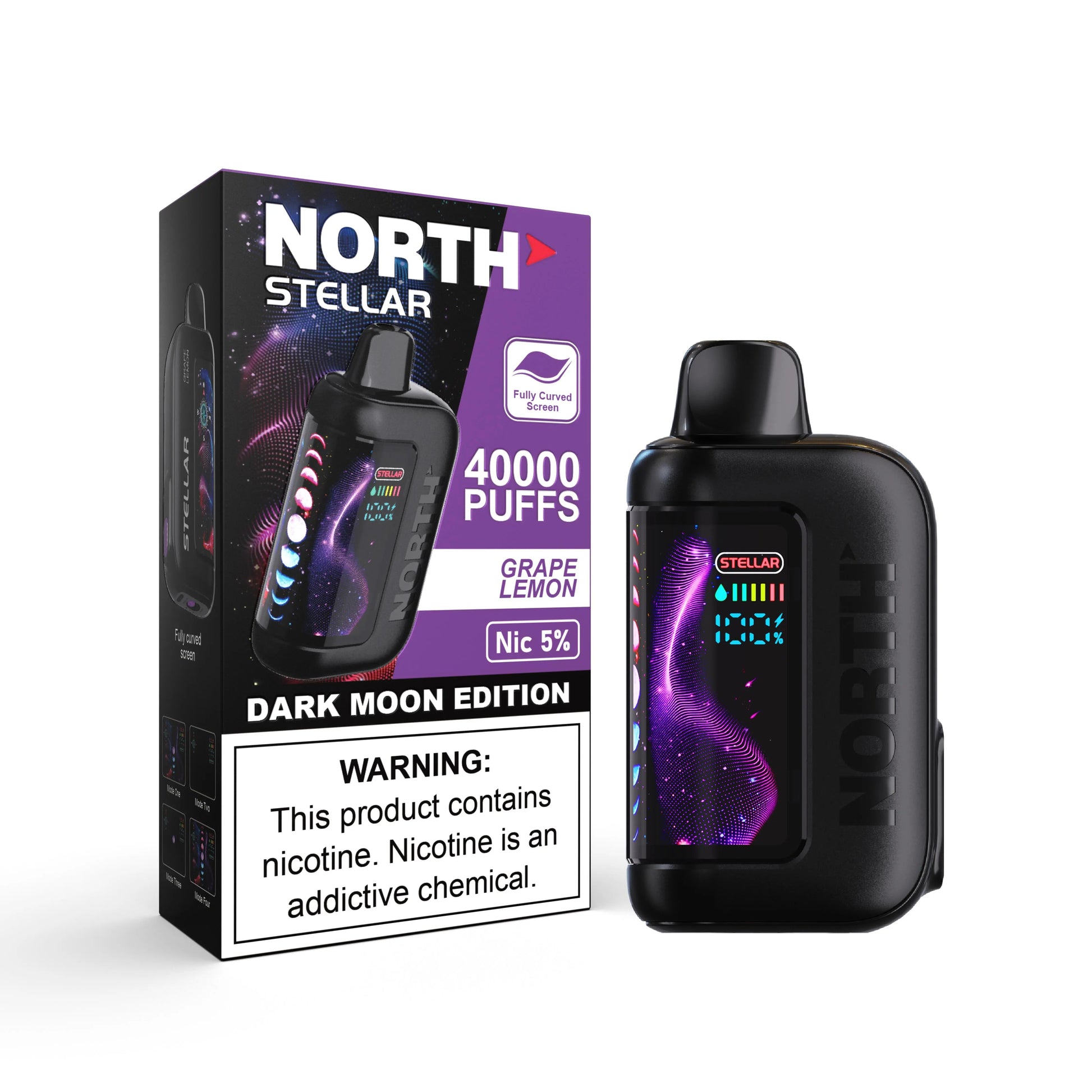 North Stellar 40K Dark Moon Edition Vape - Grape Lemon