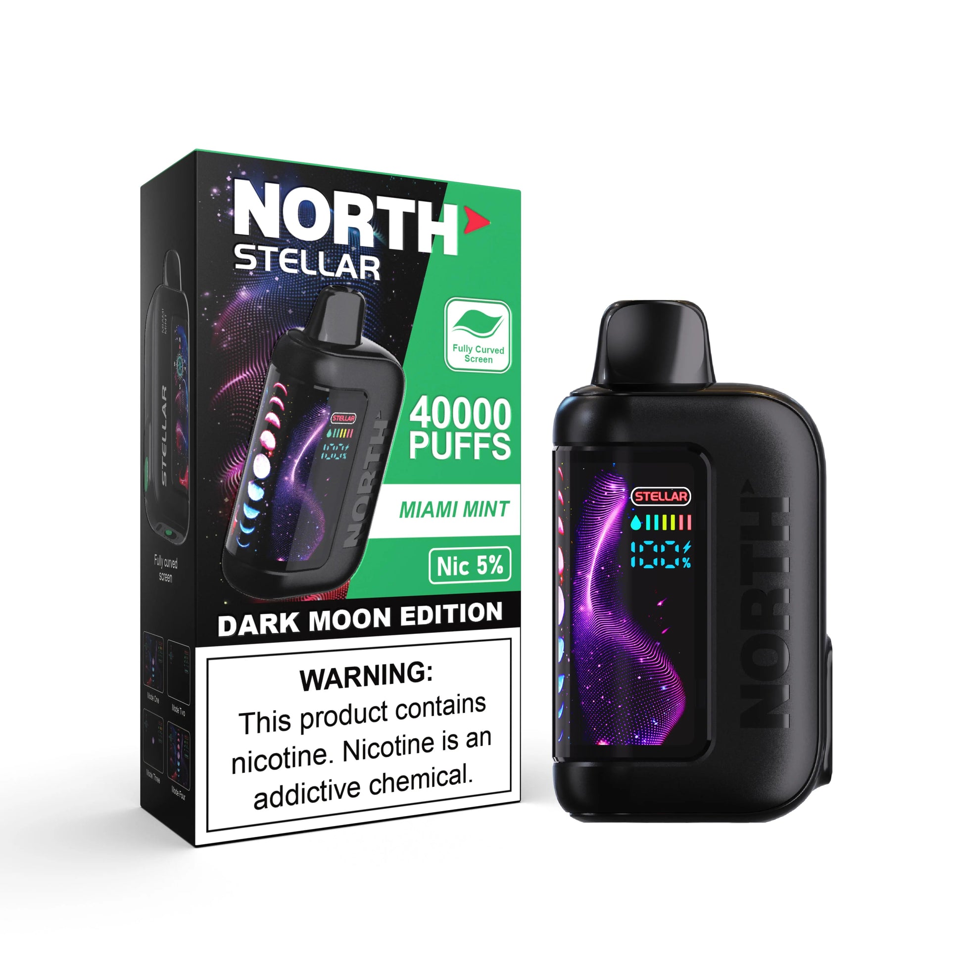 North Stellar 40K Dark Moon Edition Vape - Miami Mint
