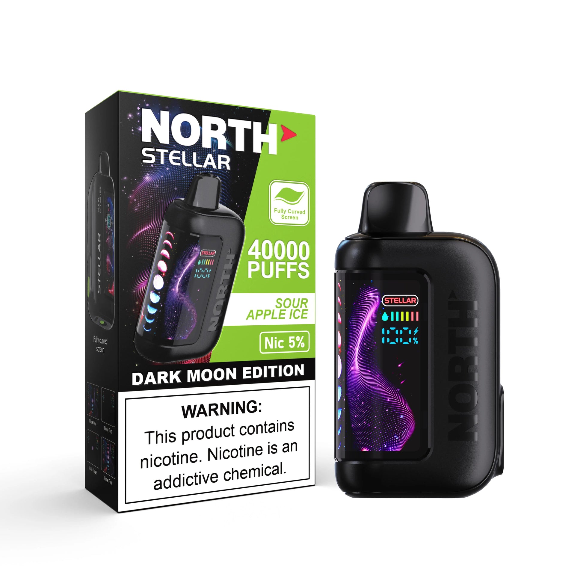 North Stellar 40K Dark Moon Edition Vape - Sour Apple Ice