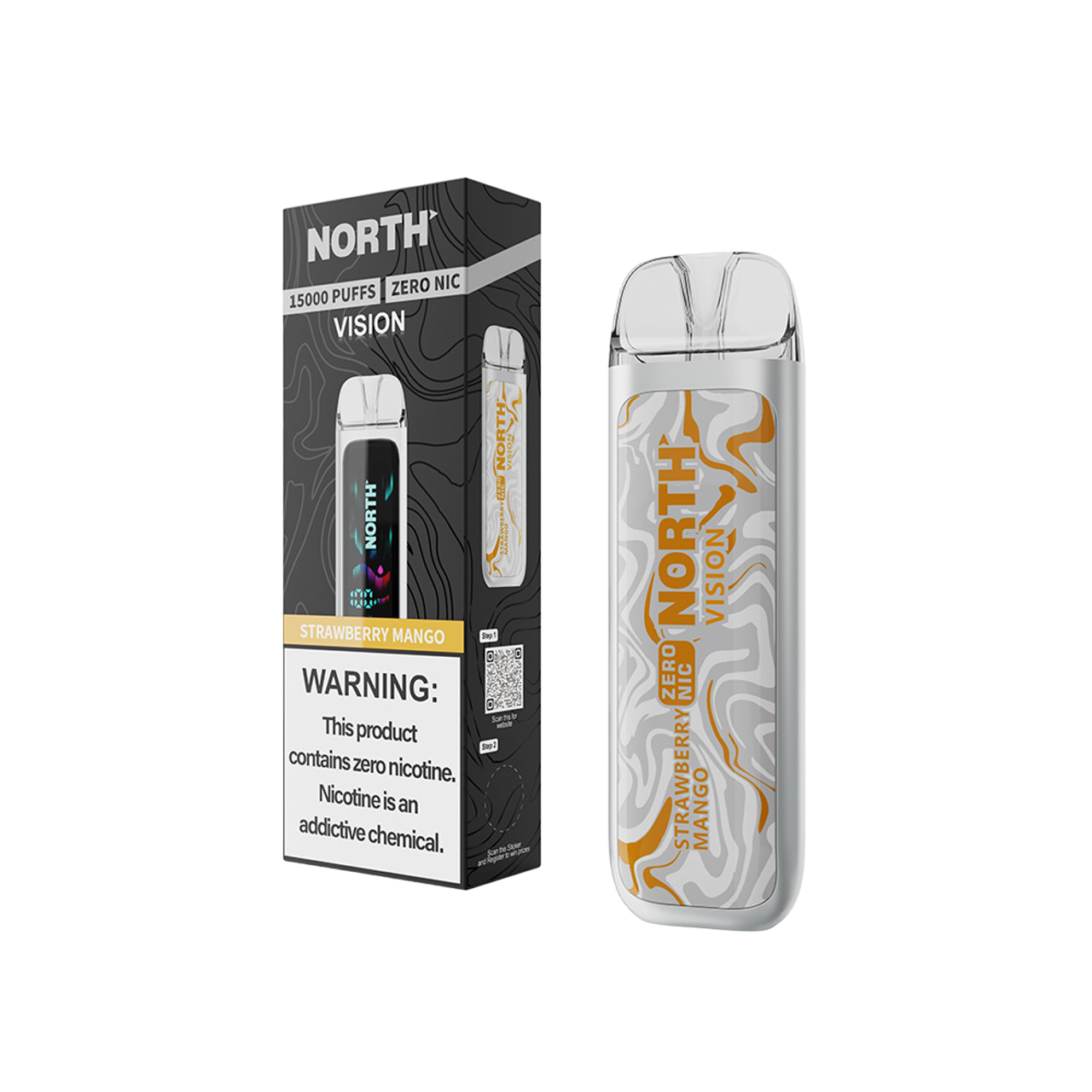 North Vision 15K Zero Nicotine Disposable - Strawberry Mango