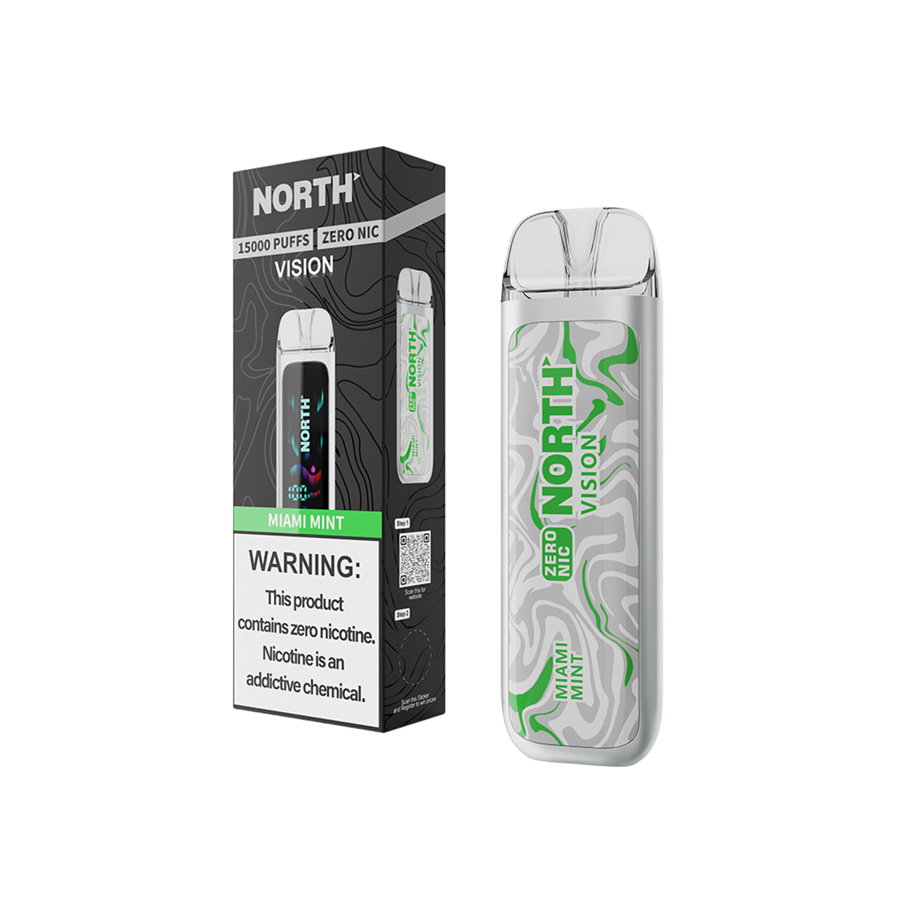 North Vision 15K Zero Nicotine Disposable - Miami Mint