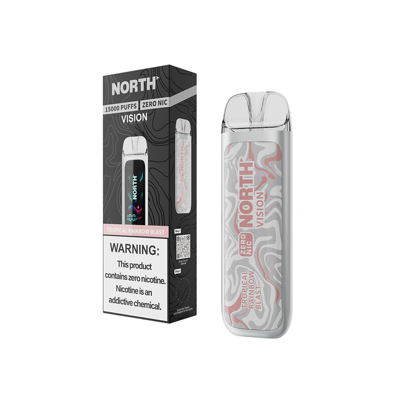 North Vision 15K Zero Nicotine Disposable - Tropical Rainbow Blast