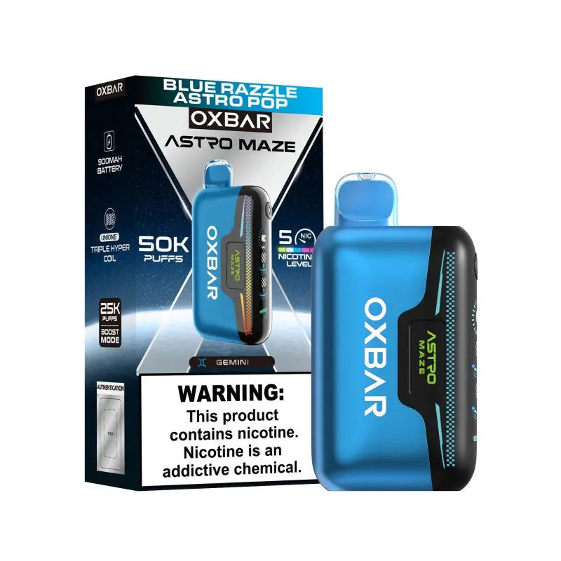 OXBAR Astro Maze 50K Disposable  - Blue Razzle Astro Pop