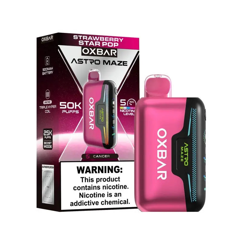 OXBAR Astro Maze 50K Disposable  - Strawberry Star Pop