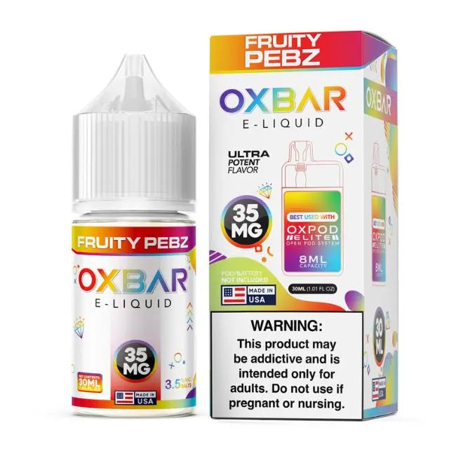 POD JUICE X OXBAR Salt E-Liquid 30ml - Fruity Pebz