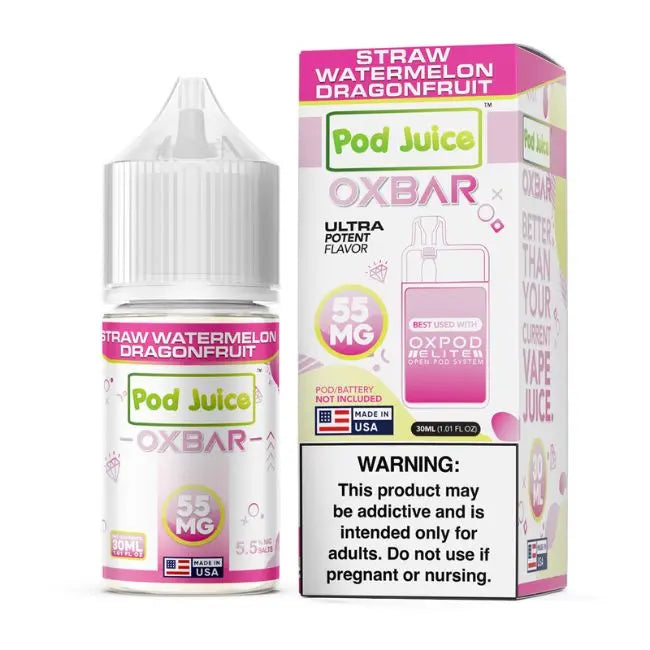 POD JUICE X OXBAR Salt E-Liquid 30ml - Straw Watermelon Dragonfruit