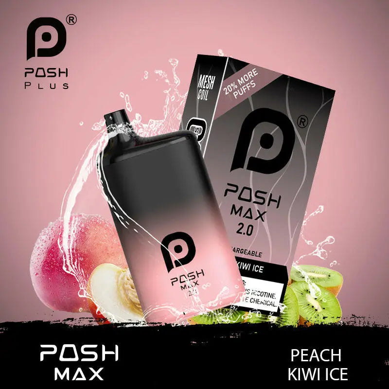 POSH MAX 2.0 5200 DISPOSABLE - Peach Kiwi Ice