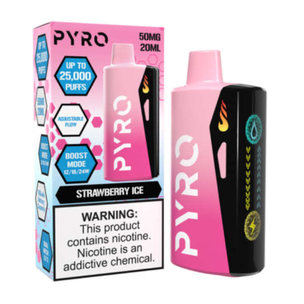 PYRO Boost 25000 Disposable - Strawberry Ice