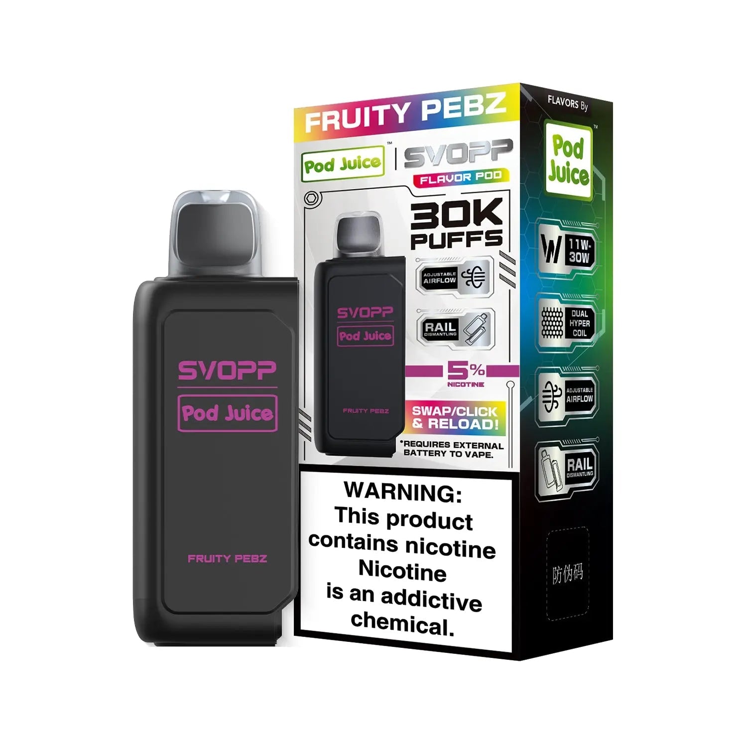 Pod Juice SVOPP 30K Pod - Fruity Pebz