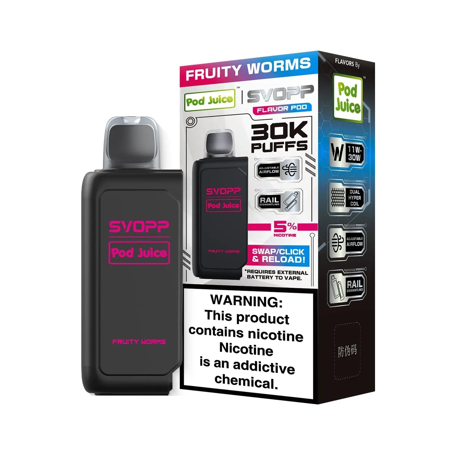 Pod Juice SVOPP 30K Pod - Fruity Worms
