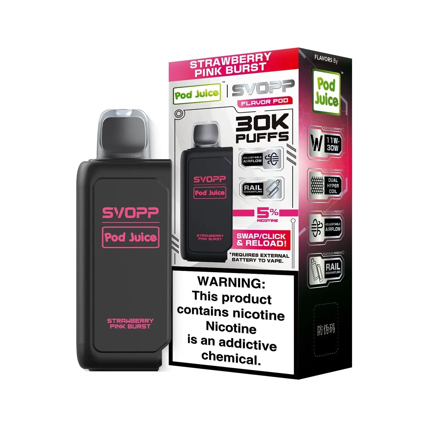 Pod Juice SVOPP 30K Pod - Strawberry Pink Burst
