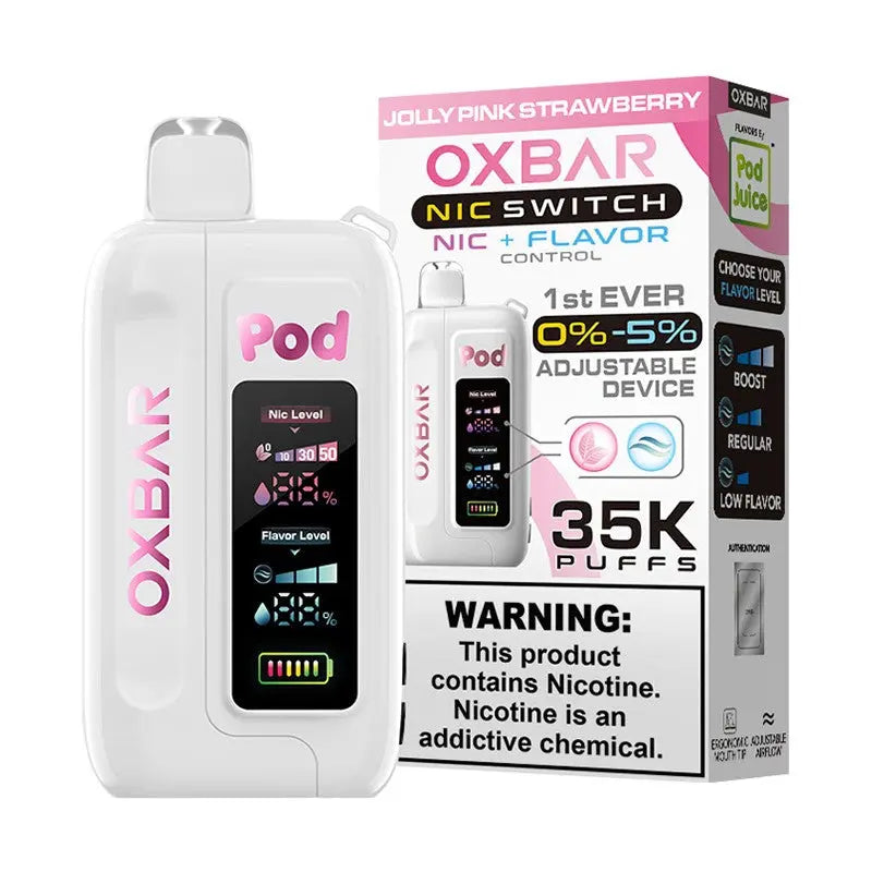 Pod Juice x OXBAR Flavor & Nic 35K - Jolly Pink Strawberry