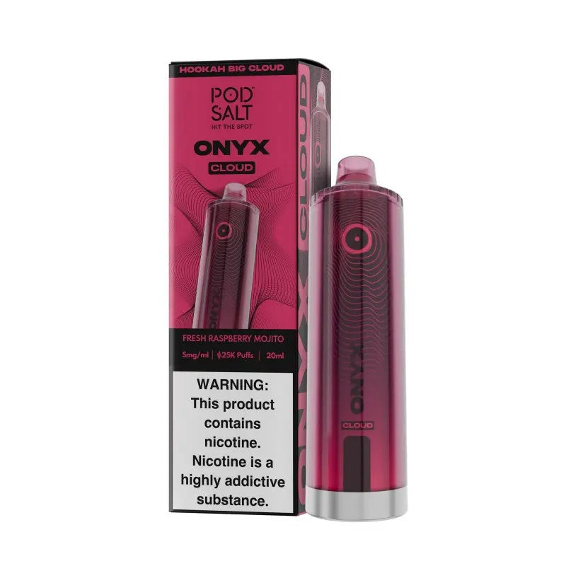 PodSalt Onyx Cloud 25000 - Fresh Raspberry Mojito