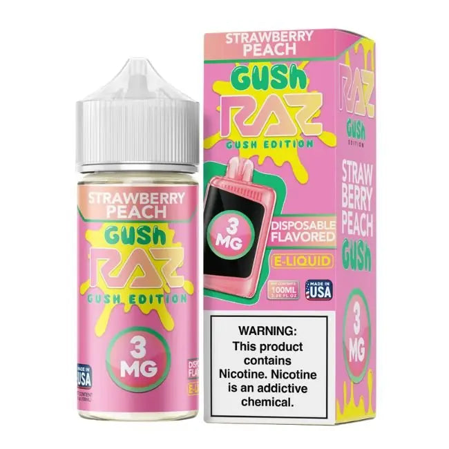 RAZ Gush Edition E-Liquid 100ML - Strawberry Peach