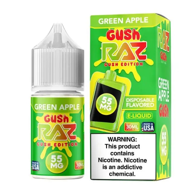 RAZ Gush Edition E-Liquid 30ml - Green Apple Gush