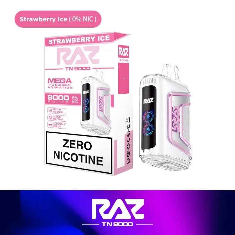 RAZ TN9000 Disposable 0%  - Strawberry Ice