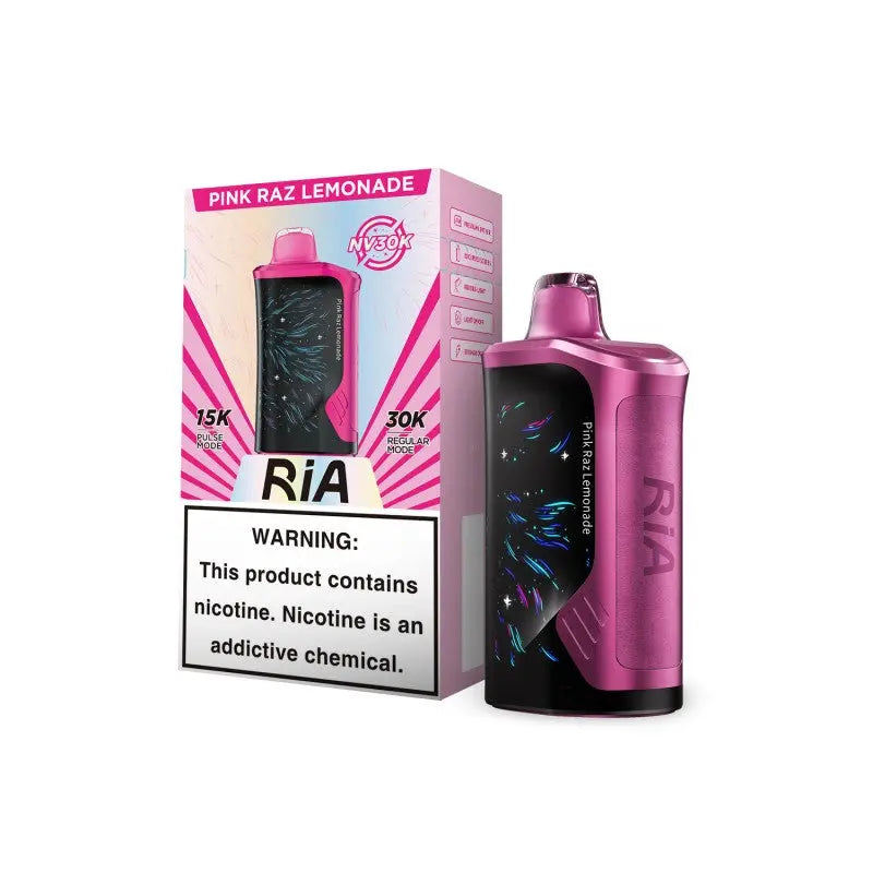 Geek Bar RIA NV30K Disposable Vape - Pink Raz Lemonade