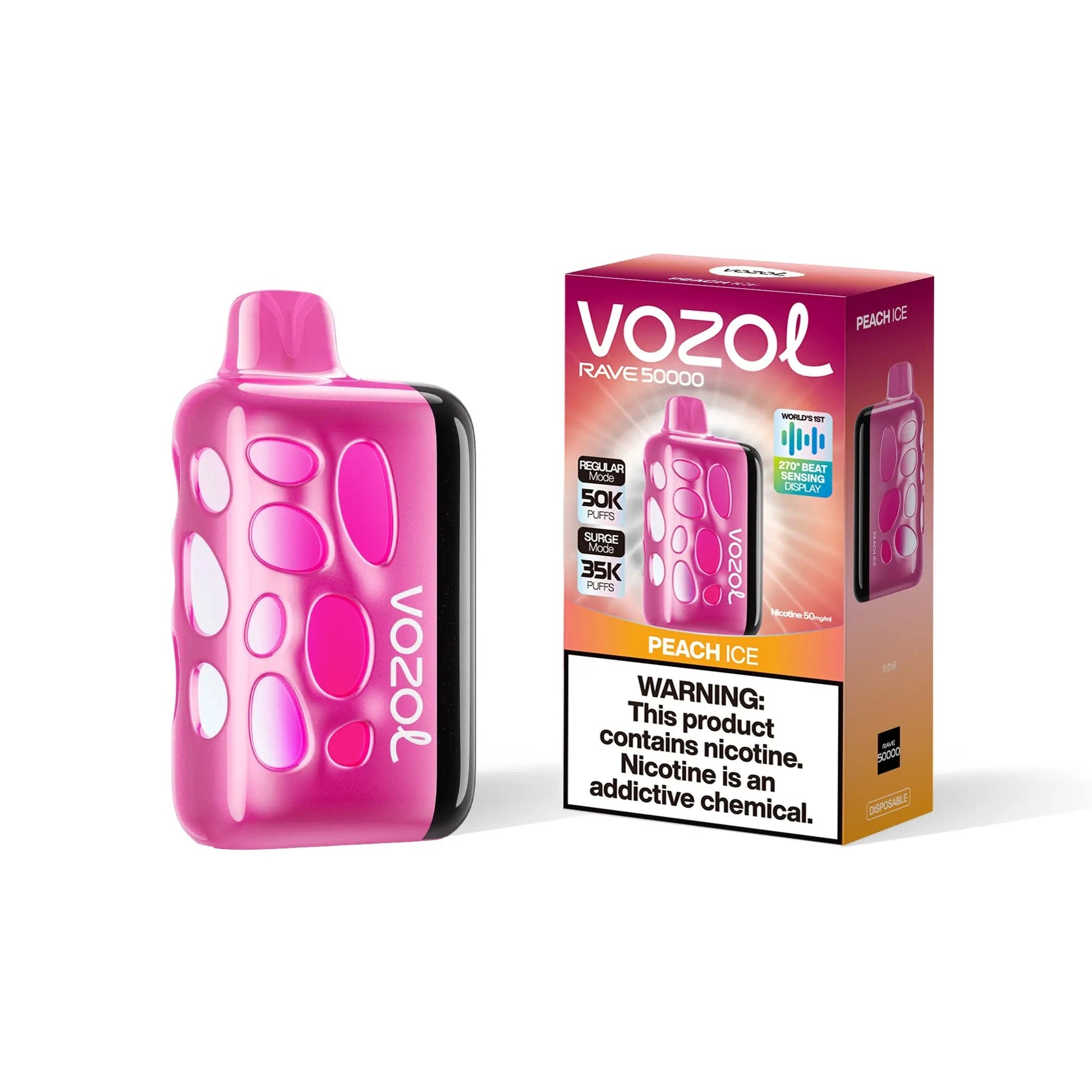 Vozol Rave 50000 Disposable - Peach Ice