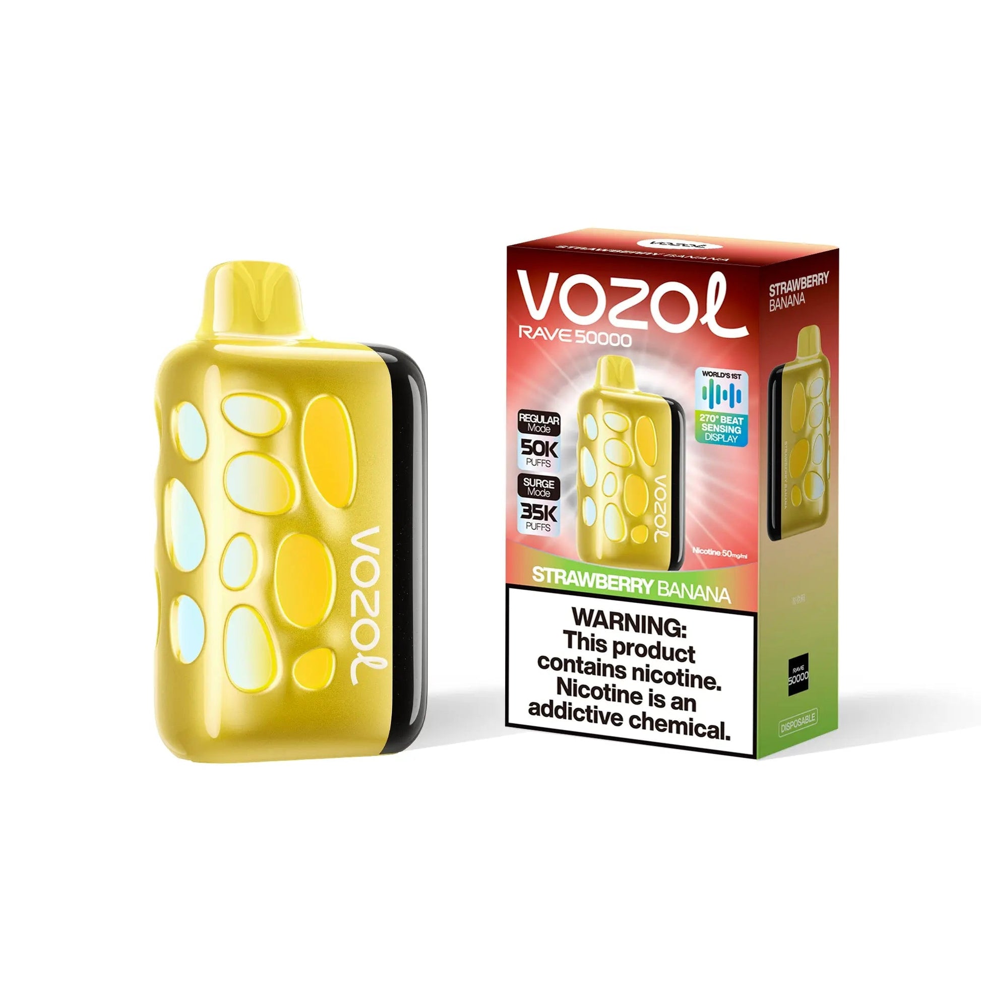 Vozol Rave 50000 Disposable - Strawberry Banana