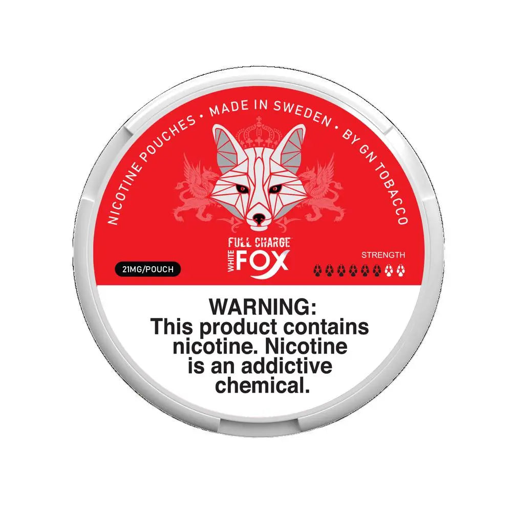 WHITE FOX NICOTINE POUCHES FULL CHARGE 20MG