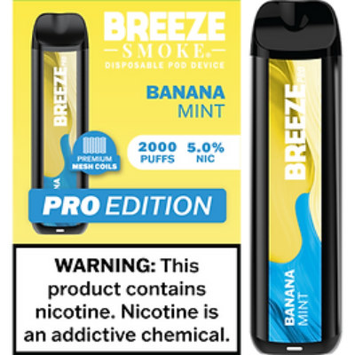 Breeze Pro 2000 Disposable - Banana Mint 