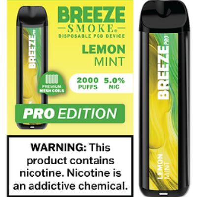 Breeze Pro 2000 Disposable - Lemon Mint 