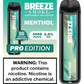 Breeze Pro 2000 Disposable - Menthol 