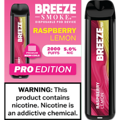 Breeze Pro 2000 Disposable - Raspberry Lemon 