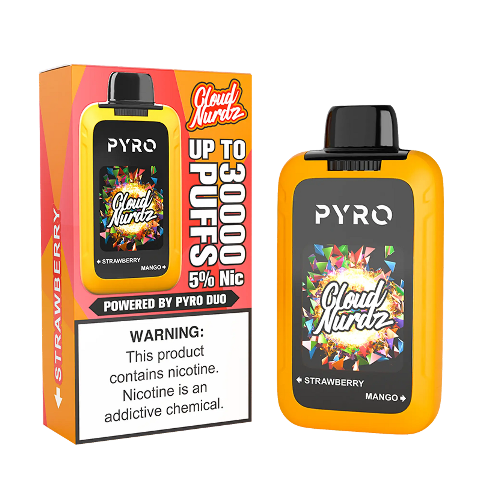 Cloud Nurdz X Pyro Duo 30K - Strawberry + Mango 