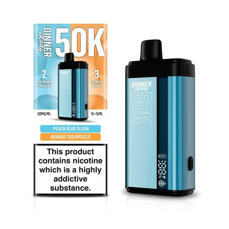 Dinner Lady 50K Disposable - Peach Blue Slush / Orange Creamsicle 
