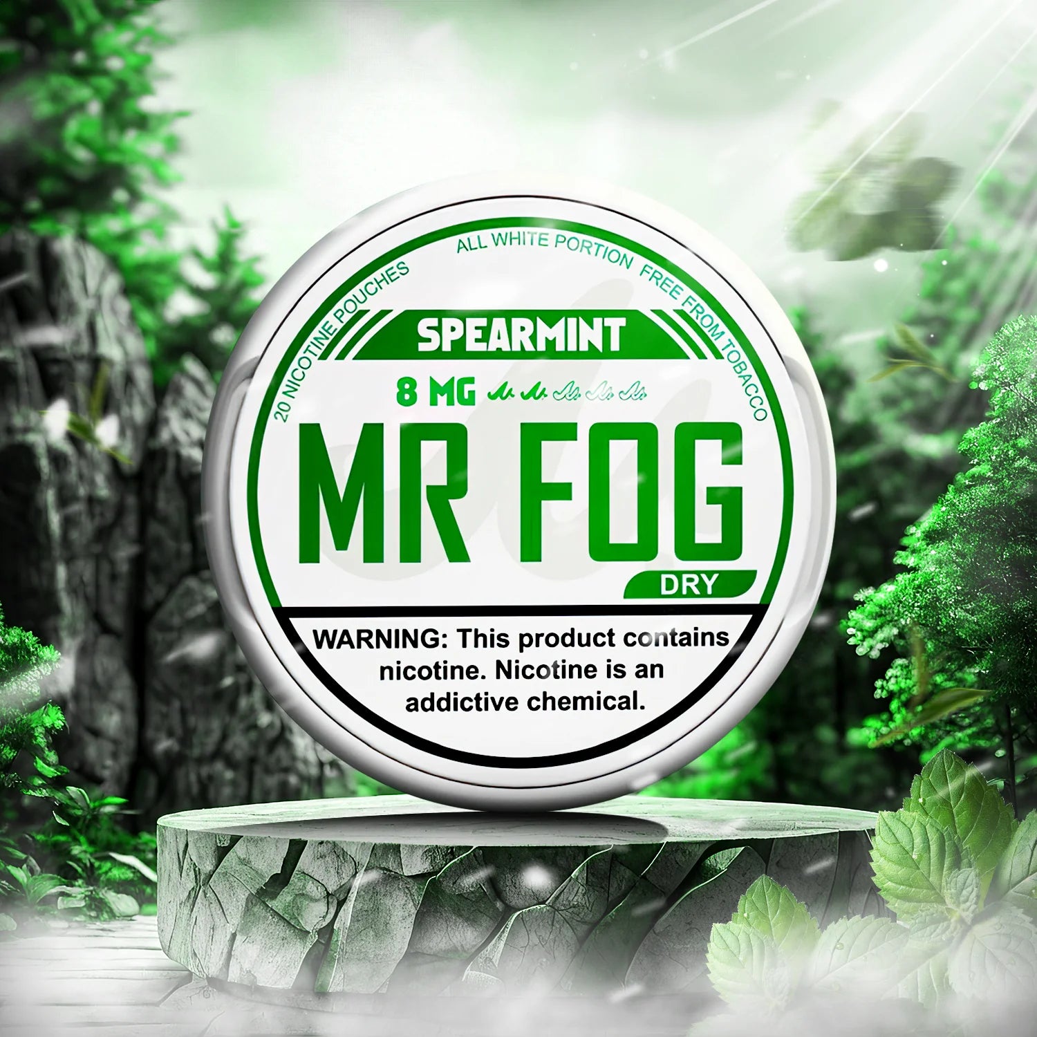 MR FOG NICOTINE POUCHES 8MG - Spearmint 