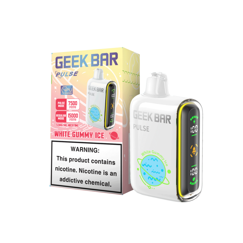 Geek Bar Pulse 15K Disposable - White Gummy Ice 