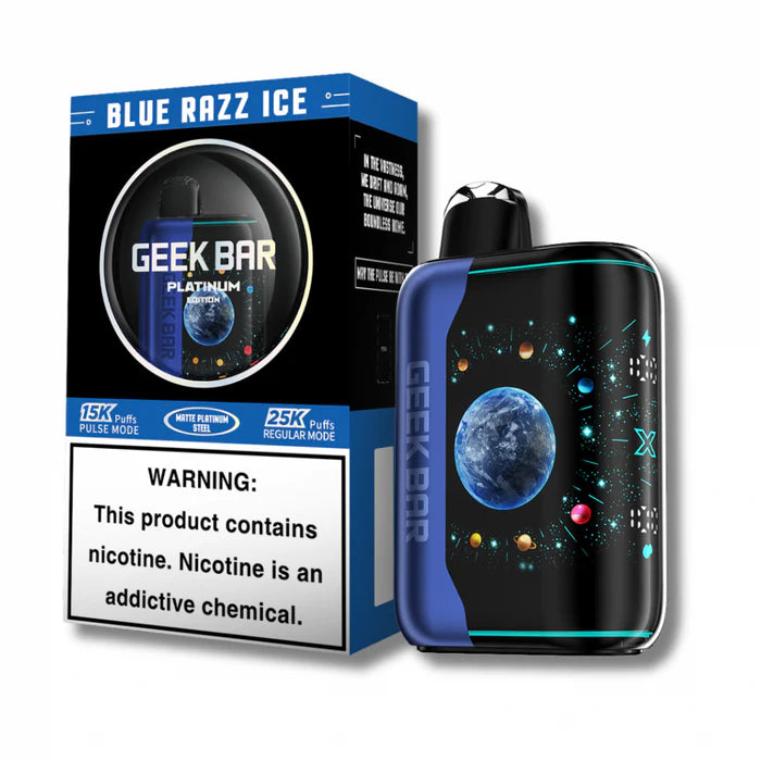 Geek Bar Pulse X Platinum Edition 25K - Blue Razz Ice 