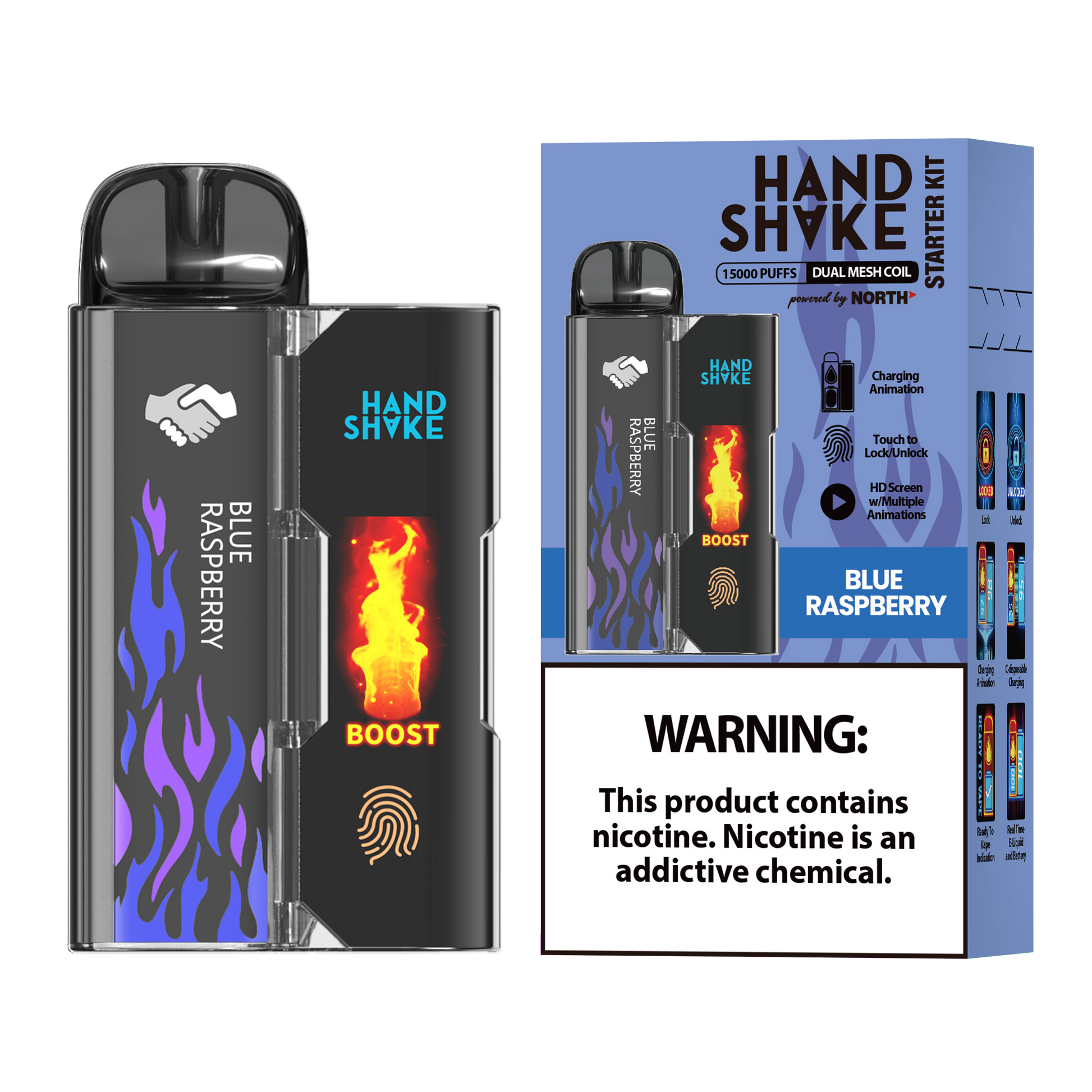 Handshake 15K by North Disposable - Blue Raspberry 