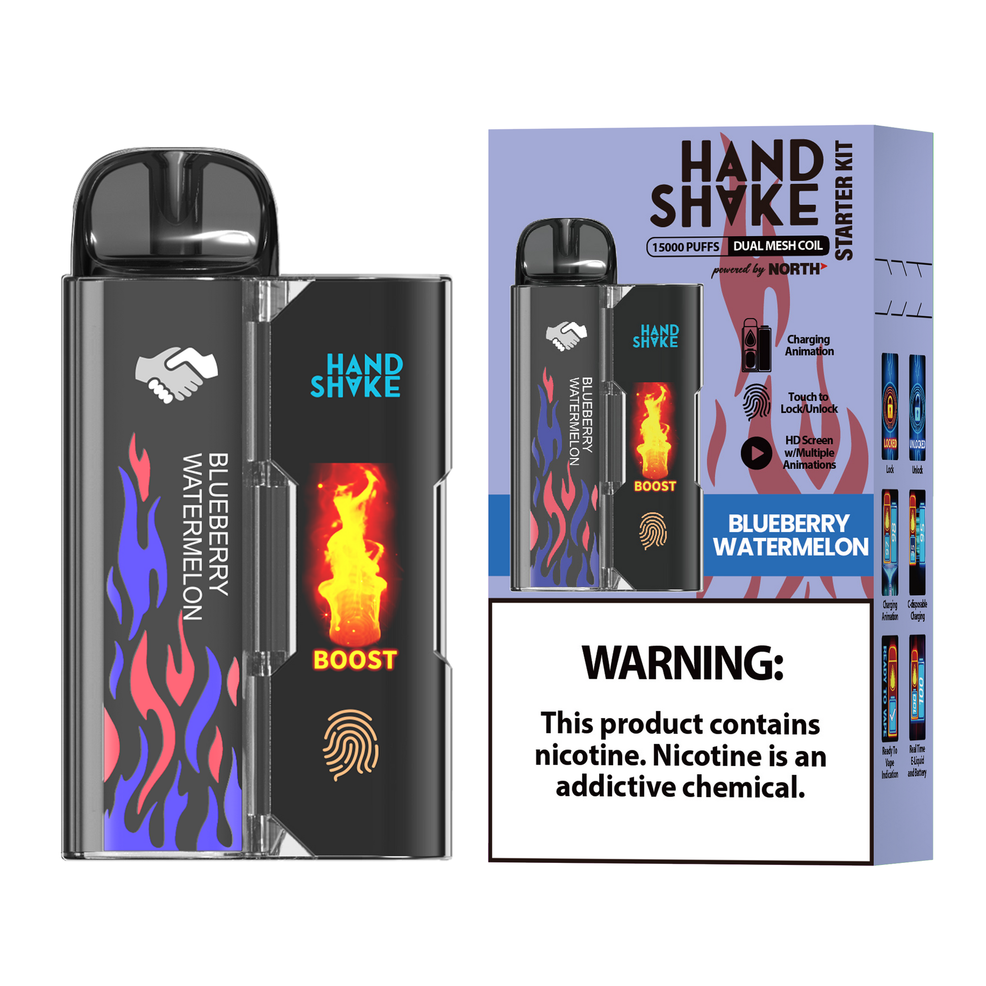 Handshake 15K by North Disposable - Blueberry Watermelon 