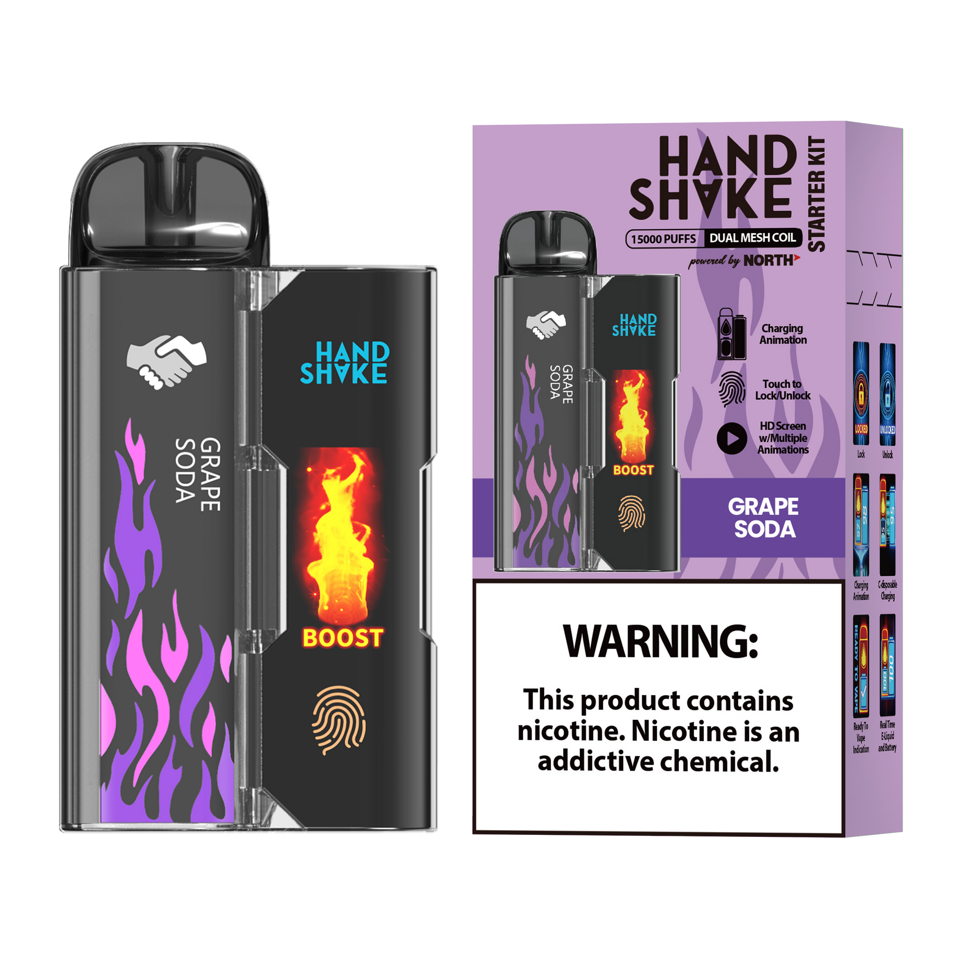 Handshake 15K by North Disposable - Grape Soda 