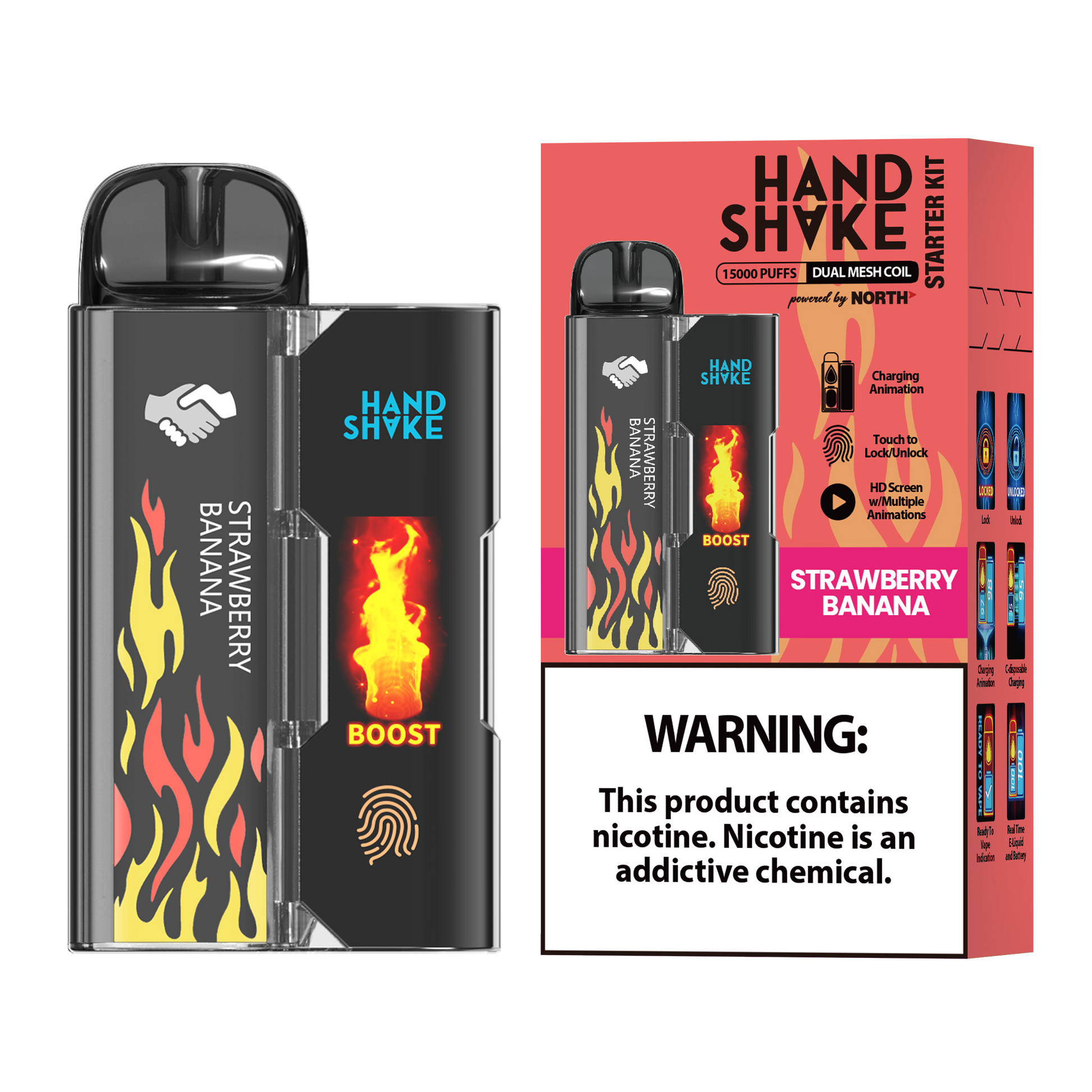 Handshake 15K by North Disposable - Strawberry Banana 