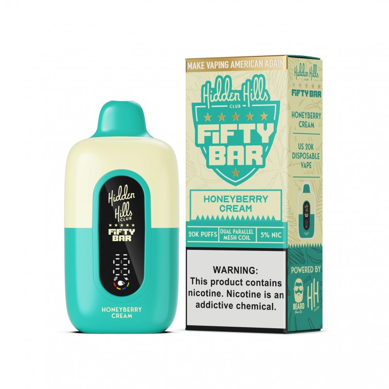 Hidden Hills x Fifty Bar 20K Disposable - Honeyberry Cream 